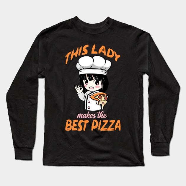 Pizza Chef Long Sleeve T-Shirt by BOOBYART